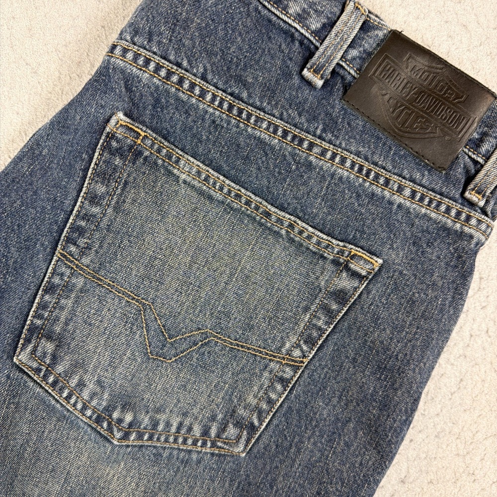 Harley Davidson Jeans Motorcycle Traditional Straight Leg Medium Wash Men 42x30